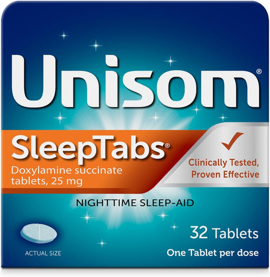UNISOM Sleep Tabs Tablets Doxylamine Succinate 32 Count Fresh APR 2026 AUS STOCK
