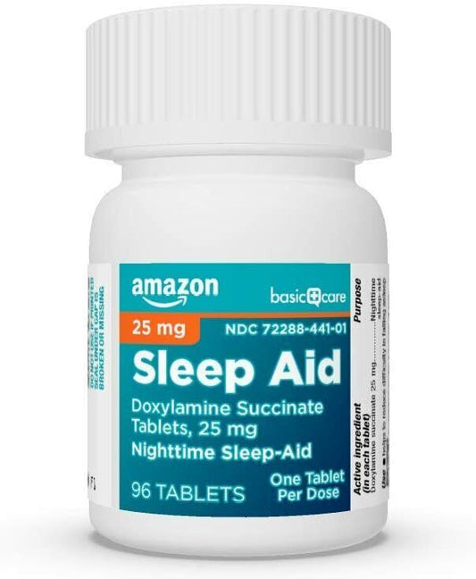 AMAZON Basic Care Sleep Aid Doxylamine Succinate Tablets 25 mg 96 Tabs