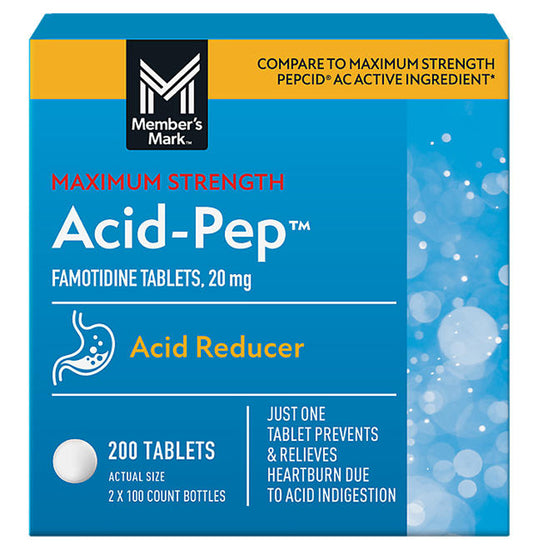 Famotidine 20mg 200 TABS Acid Reducer Heartburn Relief Like Pepcid