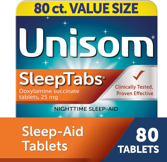 UNISOM Doxylamine Succinate Sleep Aid Tablets 80 Count Fresh JANUARY 2026 AUS Stock